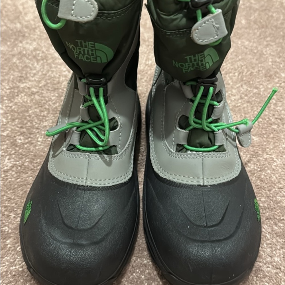 The North Face Kids' Green and Gray Boots